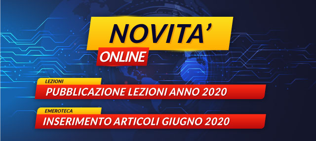 Aggiornamento sezione Emeroteca e Lezioni del sito.