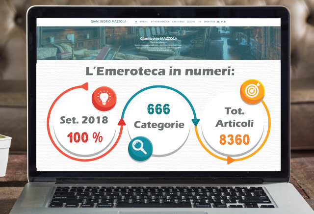 Inserimento articoli anno 2018 nella sezione Emeroteca.